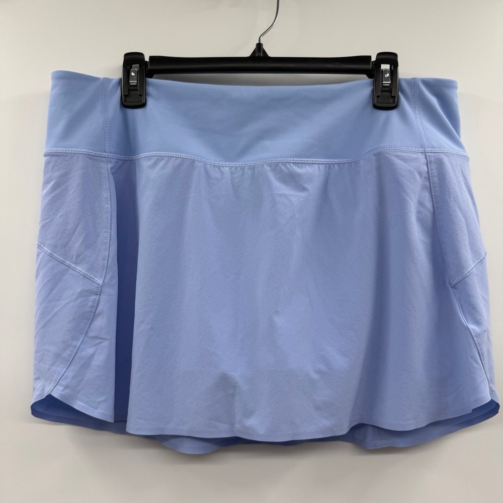Athleta Run With It Skort 14" Womens XL Blue High Rise Sports Pickleball Tennis - Picture 1 of 7